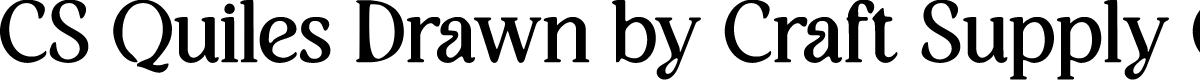 CSQuilesDrawn-Regular Demo