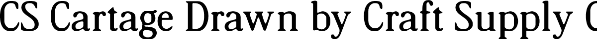 CSCartageDrawn-Regular Demo