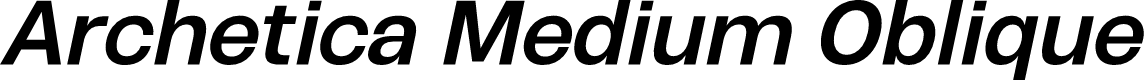 Archetica Medium Oblique