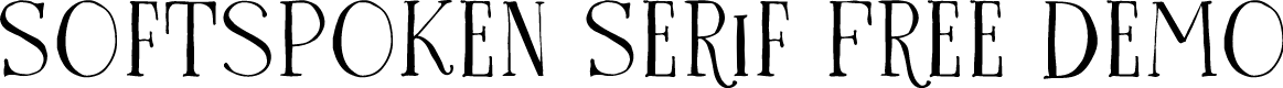 Softspoken Serif Free Demo