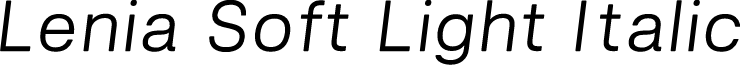 Lenia Soft Demo Light Italic