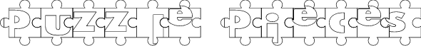 Puzzle Pieces Outlined