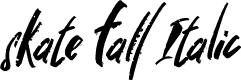 skate fall Italic
