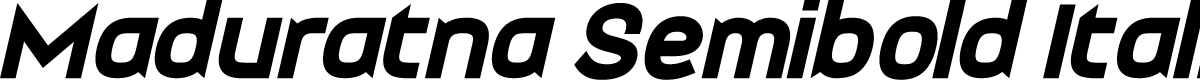 Maduratna Semibold Italic