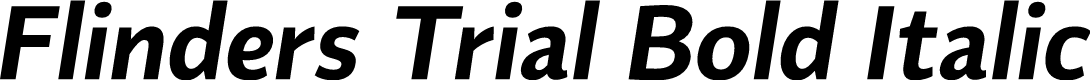 Flinders Trial Bold Italic