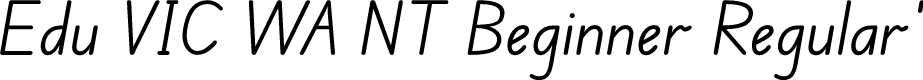 Edu VIC WA NT Beginner Regular