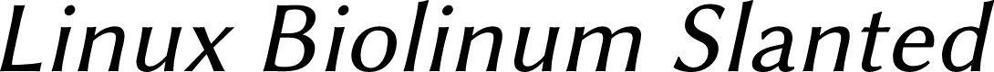 Linux Biolinum Slanted