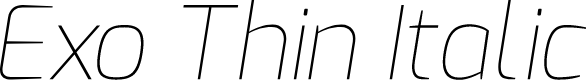 Exo Thin Italic