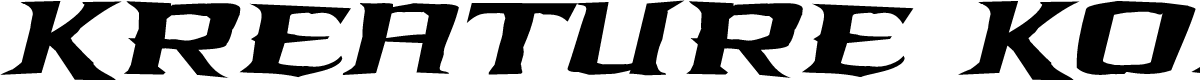 Kreature Kombat Rough Italic