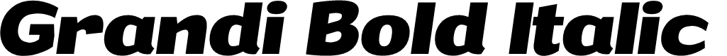 Grandi PERSONAL USE Bold Italic