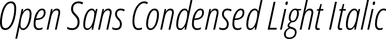 Open Sans Condensed Light Italic