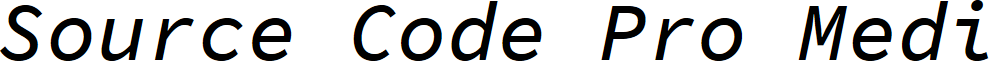 Source Code Pro Medium Italic