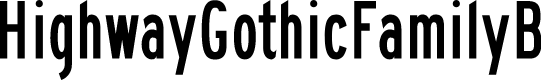 HighwayGothicFamilyB