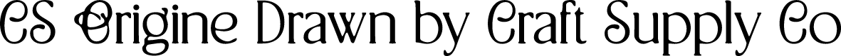 CSOrigineDrawn-Regular Demo