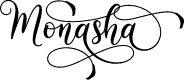 Monasha script regular