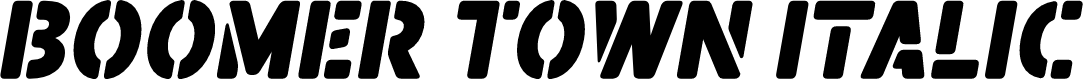 Boomer Town Italic