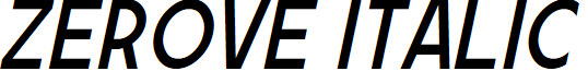 Zerove Italic