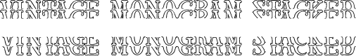Vintage Monogram Stacked