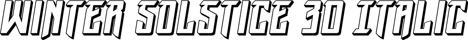 Winter Solstice 3D Italic