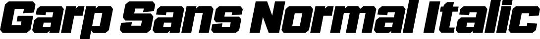 Garp Sans Normal Italic