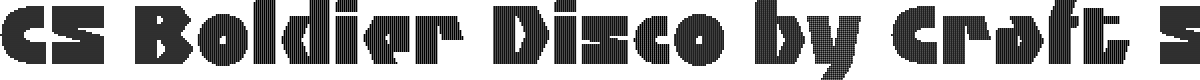 CSBoldierDisco-Regular Demo