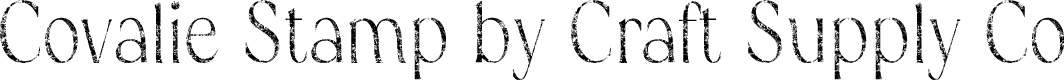 CovalieStamp-Regular Demo