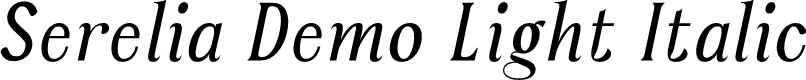 Serelia Demo Light Italic