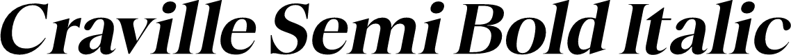 Craville Semi Bold Italic