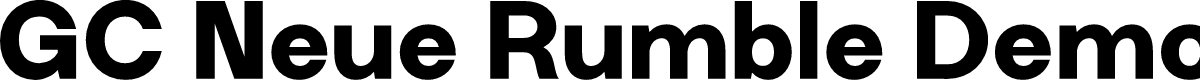 GC Neue Rumble Demo Bold