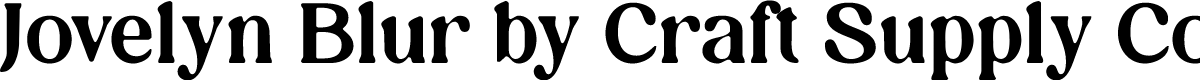 Jovelyn Blur Demo Regular