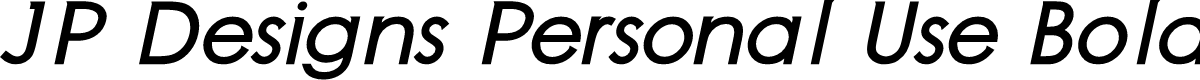 JP Designs Personal Use Bold Italic