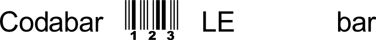 Codabar 123 LE lesbar