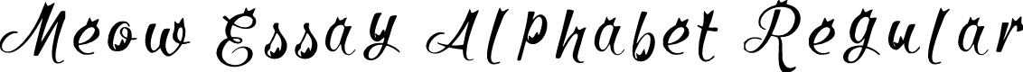 Meow Essay Alphabet Regular