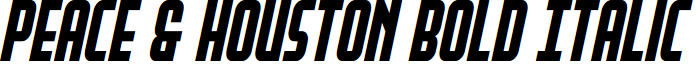 Peace & Houston Bold Italic