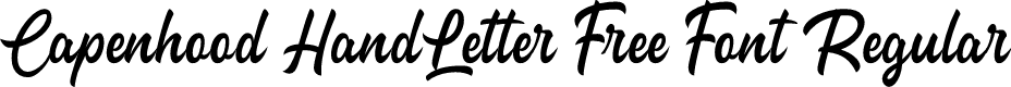 Capenhood HandLetter Free Font Regular