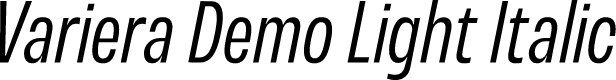 Variera Demo Light Italic