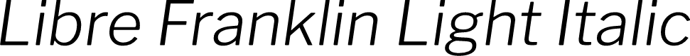 Libre Franklin Light Italic
