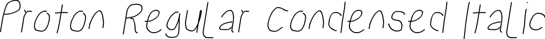 Proton Regular Condensed Italic