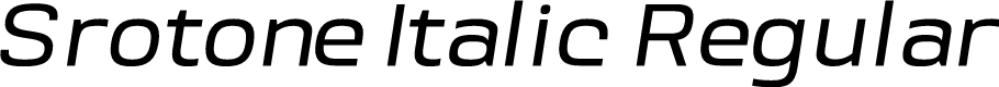 Srotone Italic Regular
