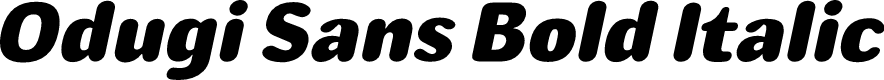 Odugi Sans Bold Italic