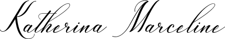 Katherina Marceline Fancy Cursive Signature Calligraphy Script