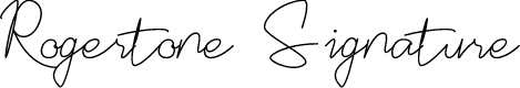 Rogertone Cursive Calligraphy Signature