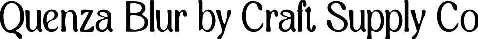 QuenzaBlur-Regular Demo