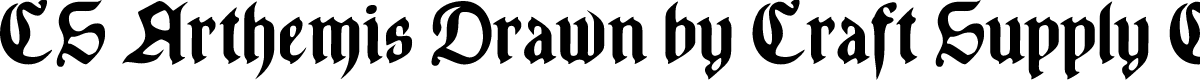 CSArthemisDrawn-Regular Demo