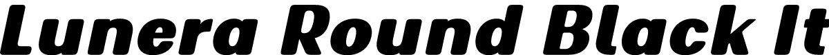 Lunera Round Black Italic