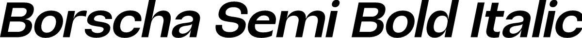Borscha Semi Bold Italic