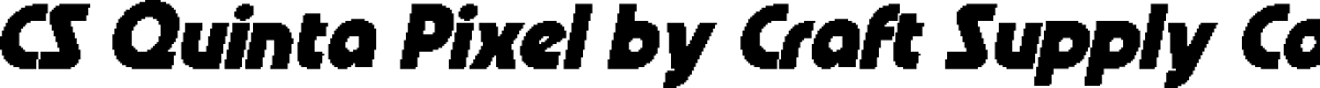 CSQuintaPixel-Regular Demo