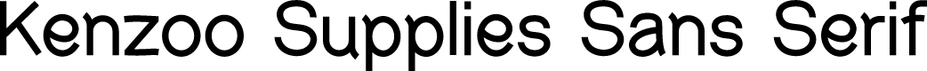 Kenzoo Supplies Sans Serif