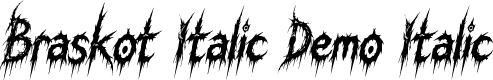 Braskot Italic Demo Italic