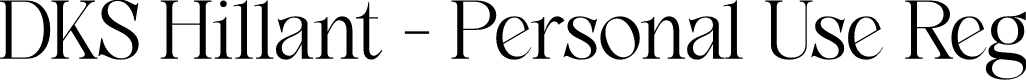 DKS Hillant - Personal Use Reg